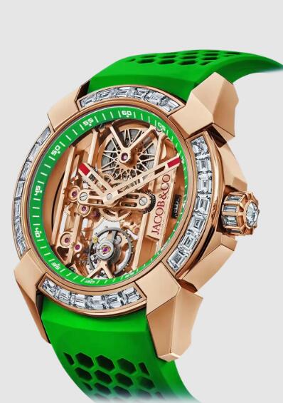 Jacob & Co EX100.43.BA.AB.ABRUA Epic X Baguette Green replica watch